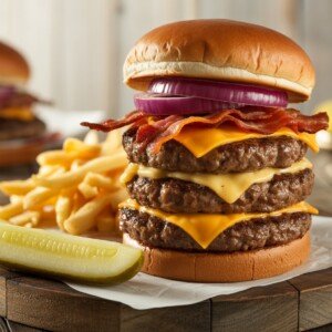Triple Melt Madness Burger